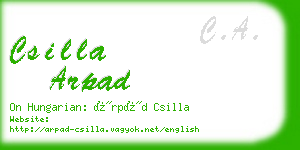 csilla arpad business card